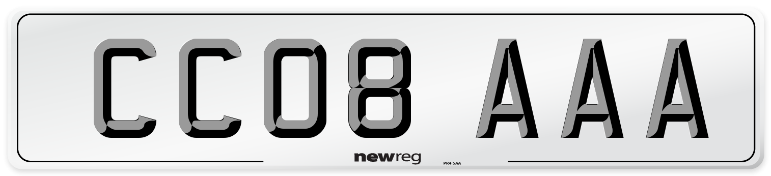 CC08 AAA Number Plate from New Reg